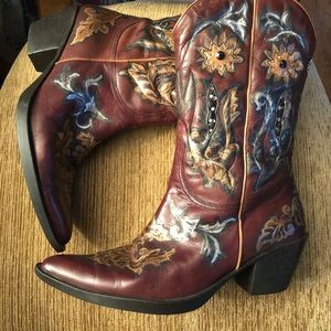 HAND PAINTED VAN ELI COWGIRL WESTERN BOOTS
